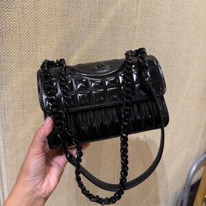 Tory Burch SMALL FLEMING METALLIC QUILT CONVERTIBLE SHOULDER BAG 155938 $548